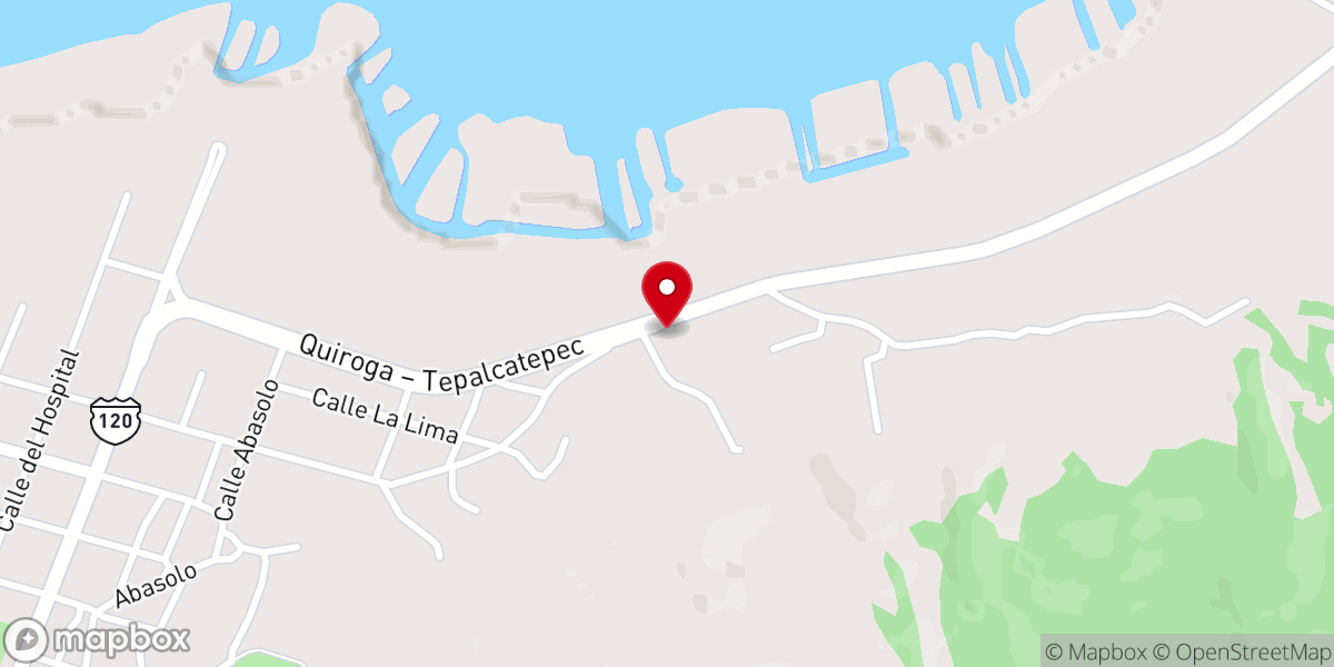 Map showing location of Santuario de la virgen de Guadalupe