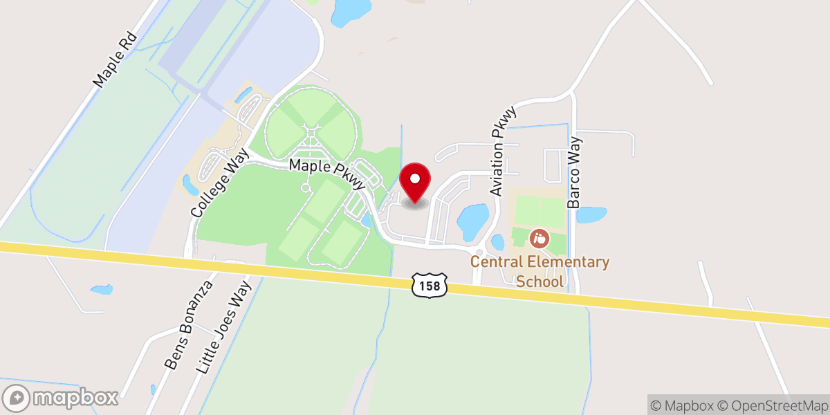 Map showing location of Bridge Church North Carolina