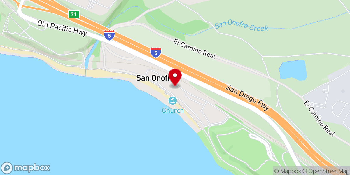 Map showing location of San Onofre Historic Beach Club