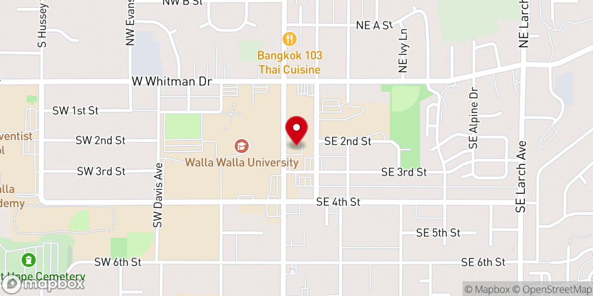 Map showing location of Village Hall