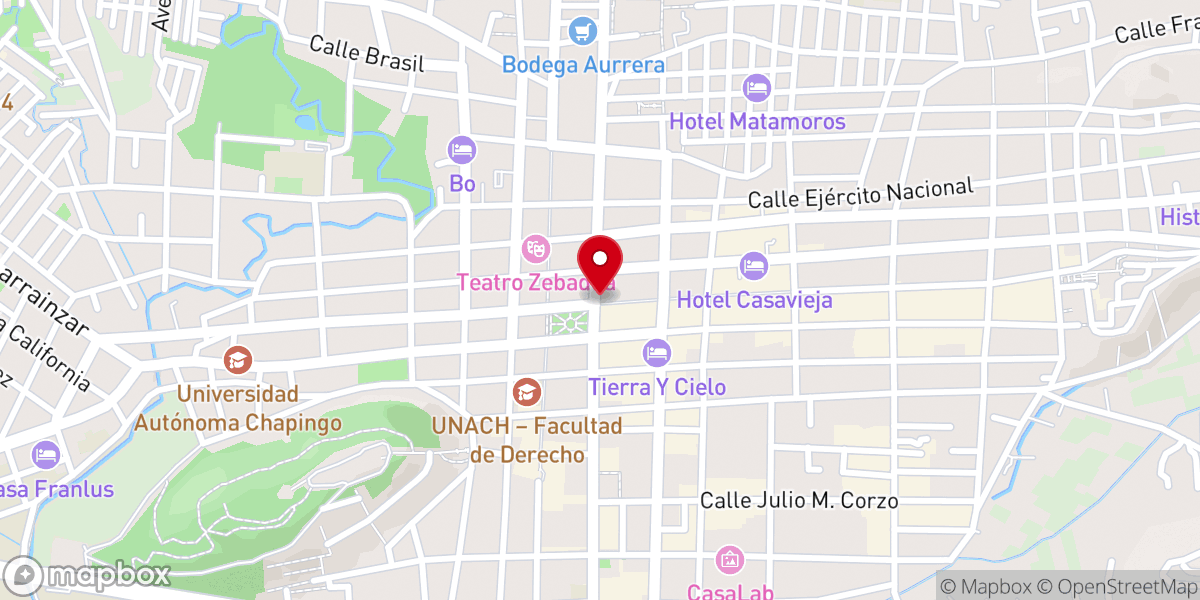 Map showing location of Andador De Guadalupe
