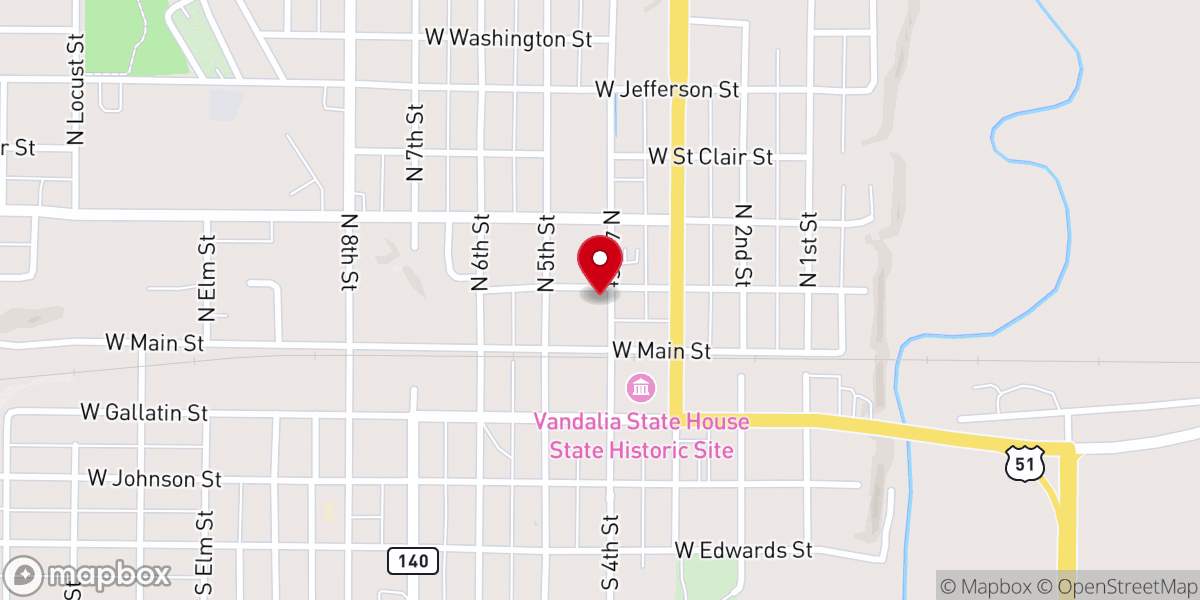 Map showing location of First United Methodist Preschool