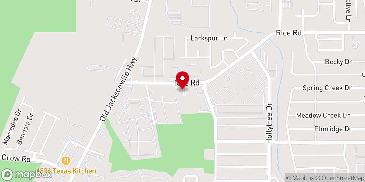 Map showing location of Rice Road Church of Christ