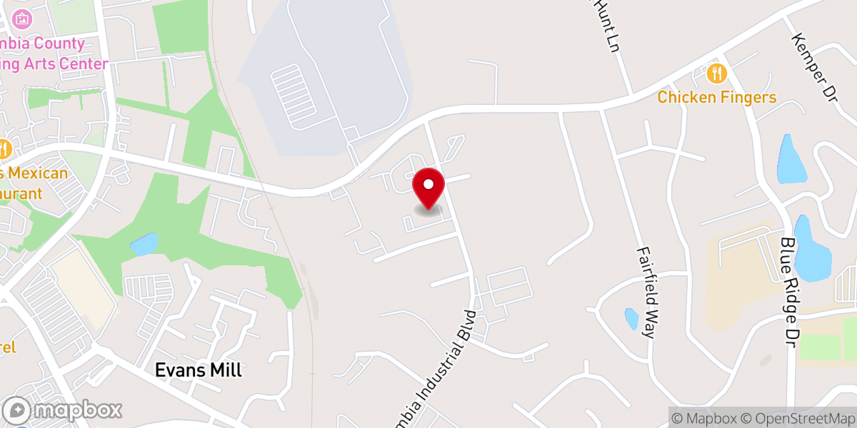 Map showing location of Mosaic Church Evans