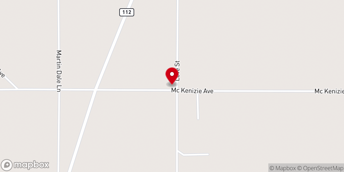 Map showing location of First Church of Pocola