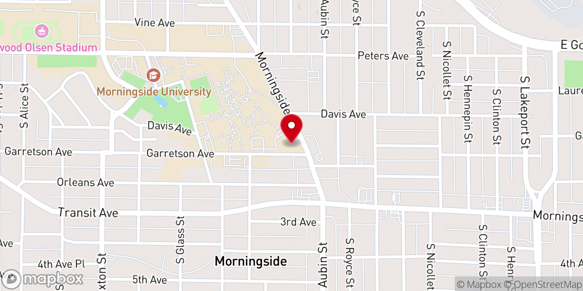 Map showing location of Grace United Methodist Church