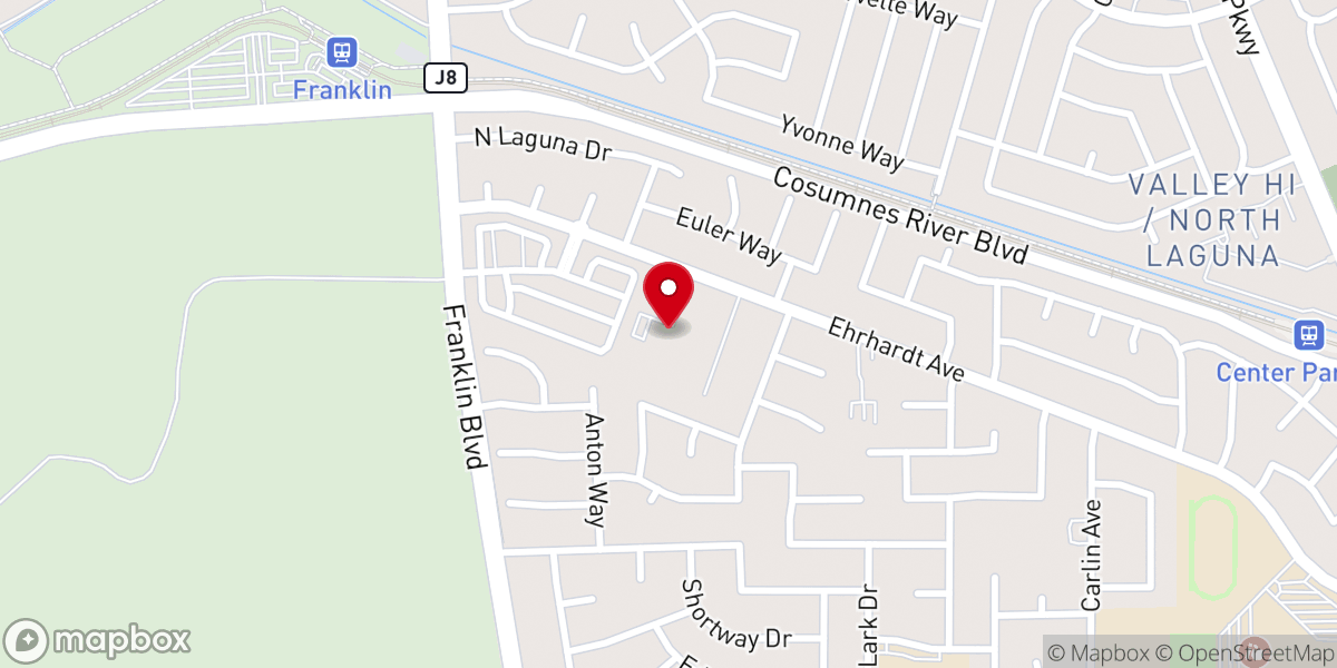 Map showing location of The Avenue Church of Sacramento