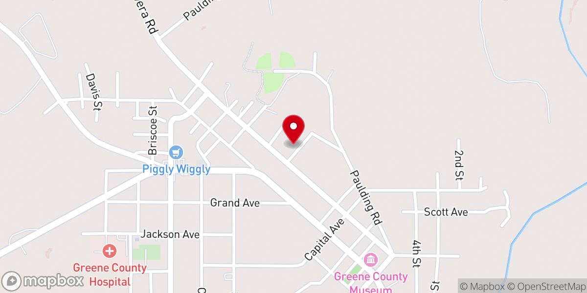Map showing location of First Baptist Church Pastorium