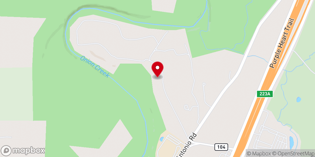 Map showing location of YMCA Camp Moody