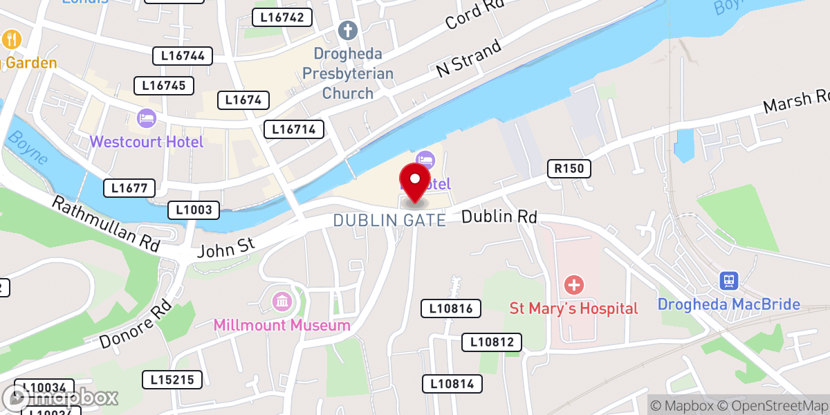 Map showing location of Scotch Hall Shopping Centre