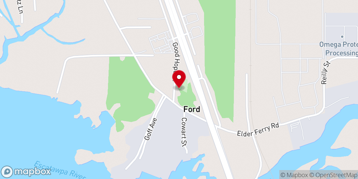 Map showing location of Good Hope Church