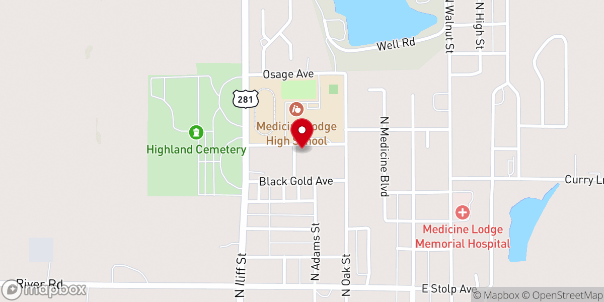 Map showing location of Trinity Lutheran Church