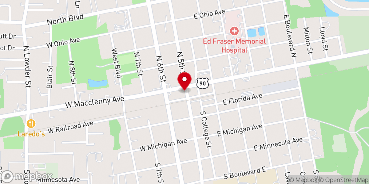 Map showing location of Taylor Church Ministries