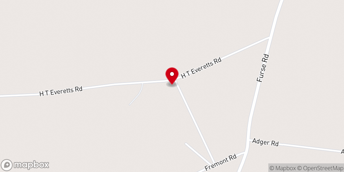 Map showing location of Andrews Chapel