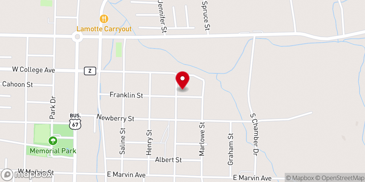 Map showing location of Church of God of Prophecy