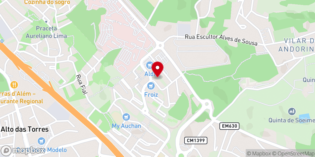 Map showing location of Igreja da Sagrada Família