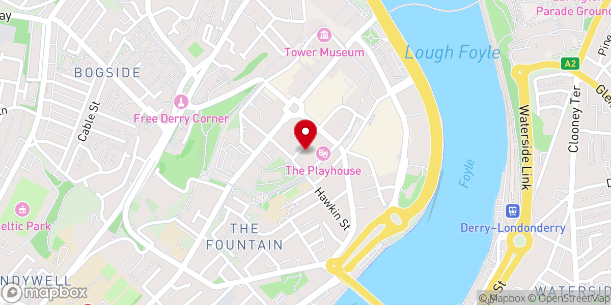 Map showing location of Long Tower Parish House