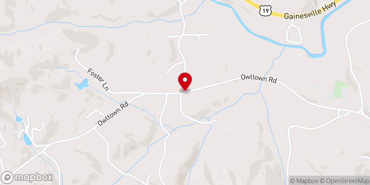 Map showing location of Owltown Church of God