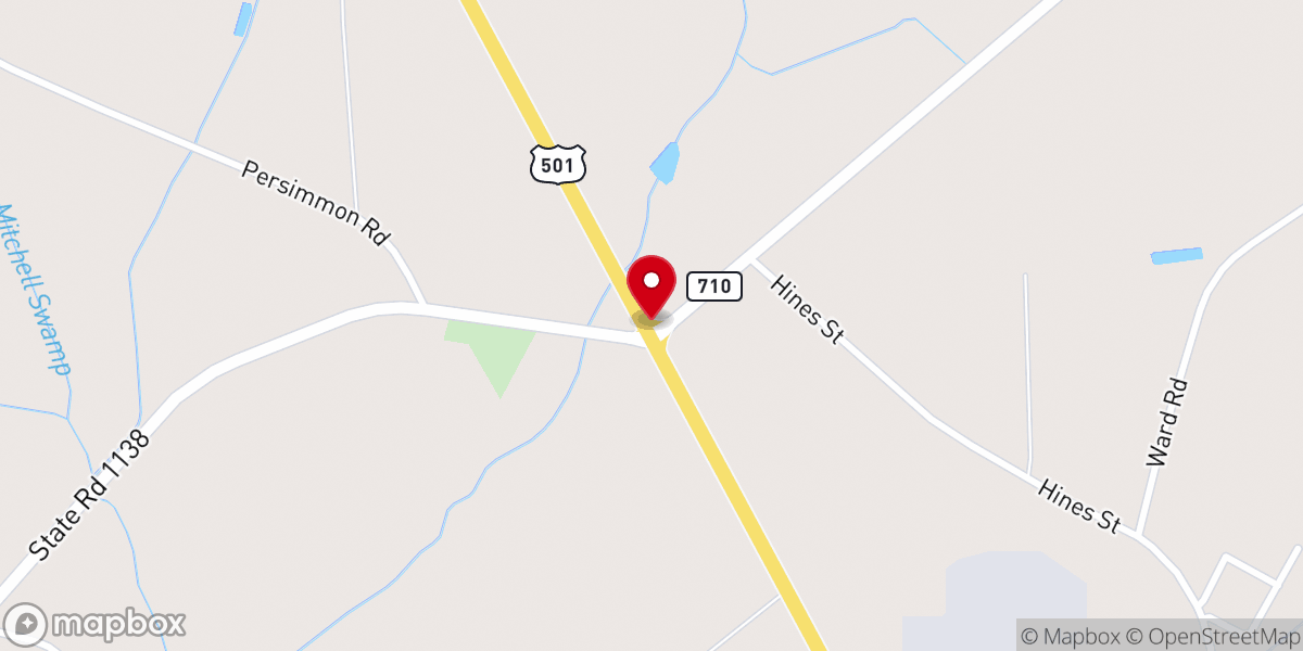 Map showing location of Ashpole Church Historical Marker