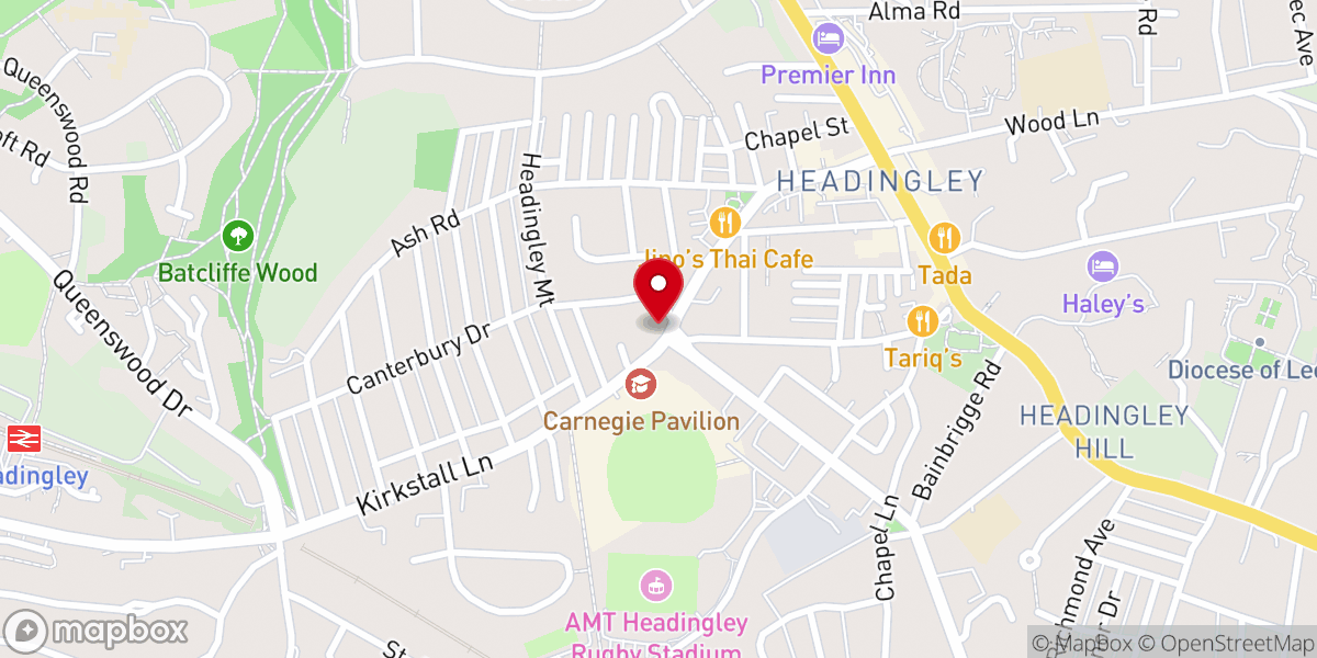 Map showing location of Cornerstone Baptist Church