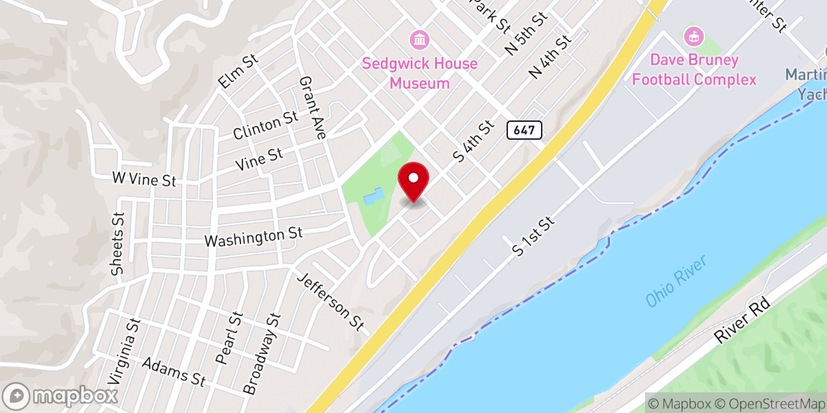 Map showing location of Apostolic Faith Temple
