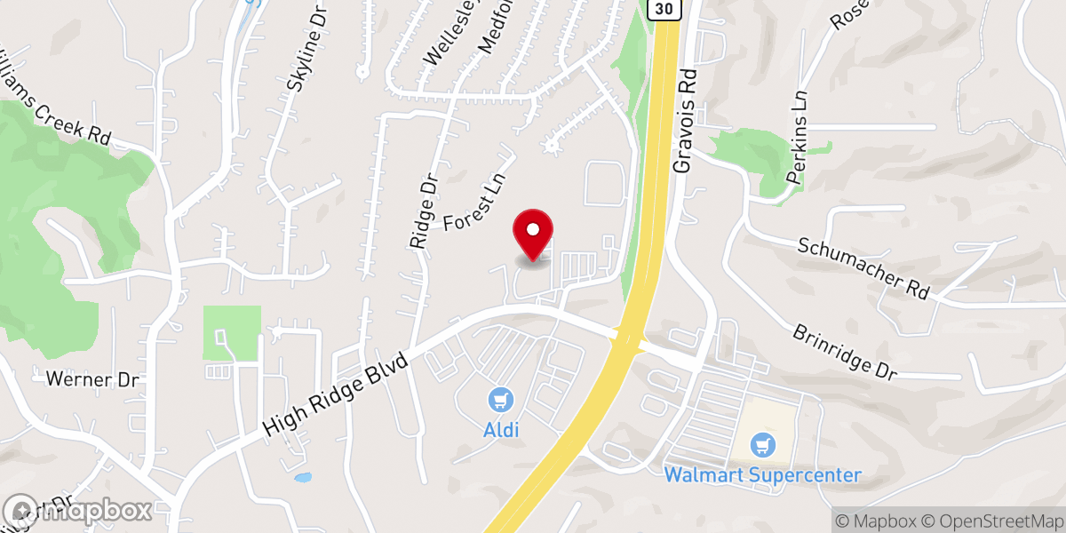 Map showing location of Fellowship Baptist Preschool