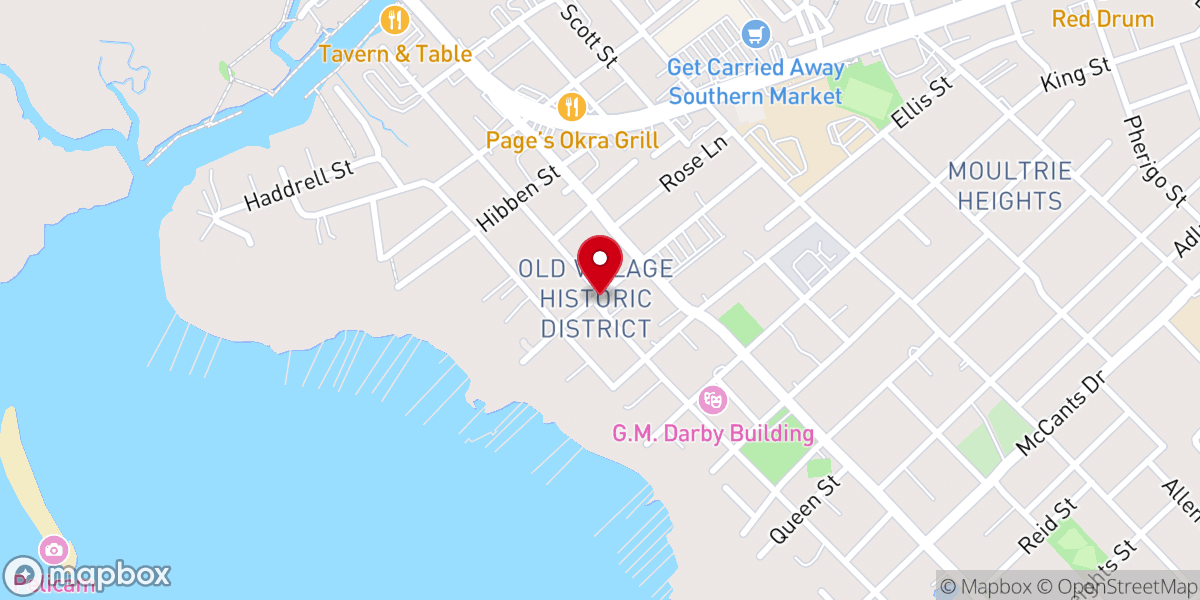 Map showing location of Old Village Historic District