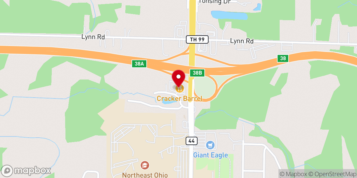 Map showing location of Cracker Barrel Old Country Store