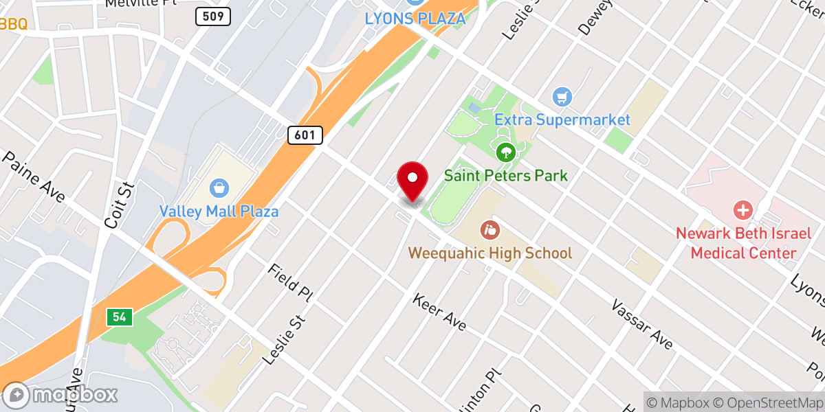 Map showing location of Faith Assembly of God