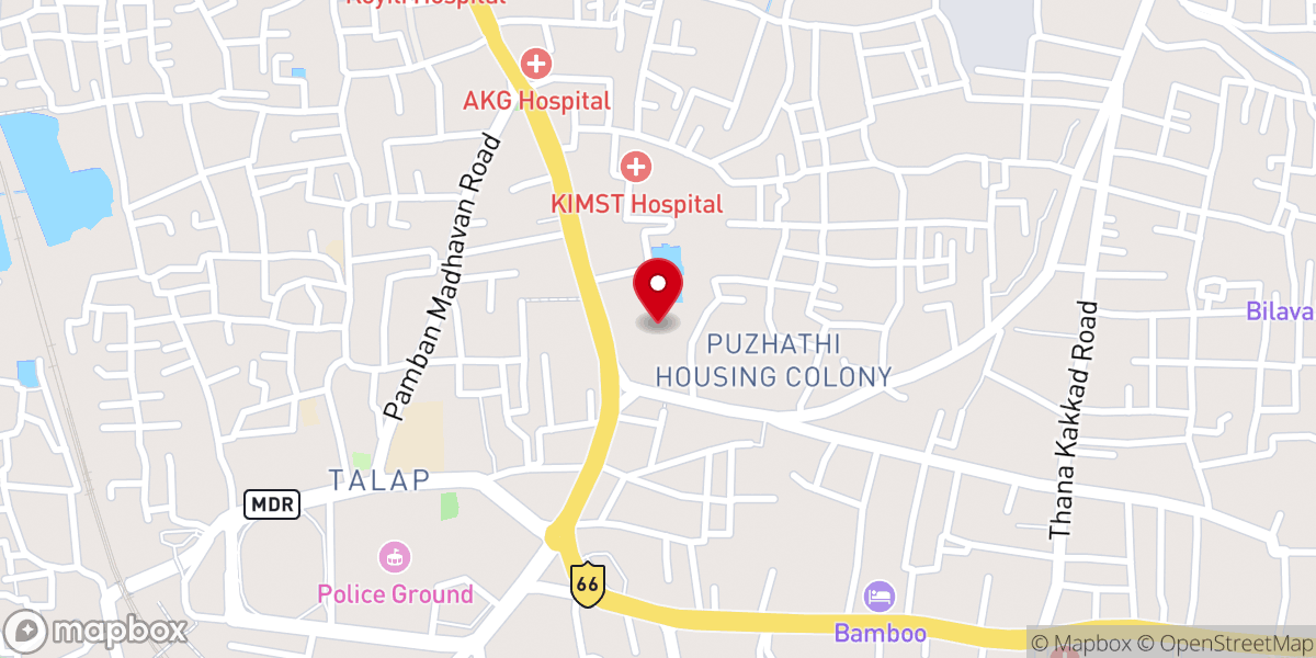 Map showing location of Holy Family Catholic Church