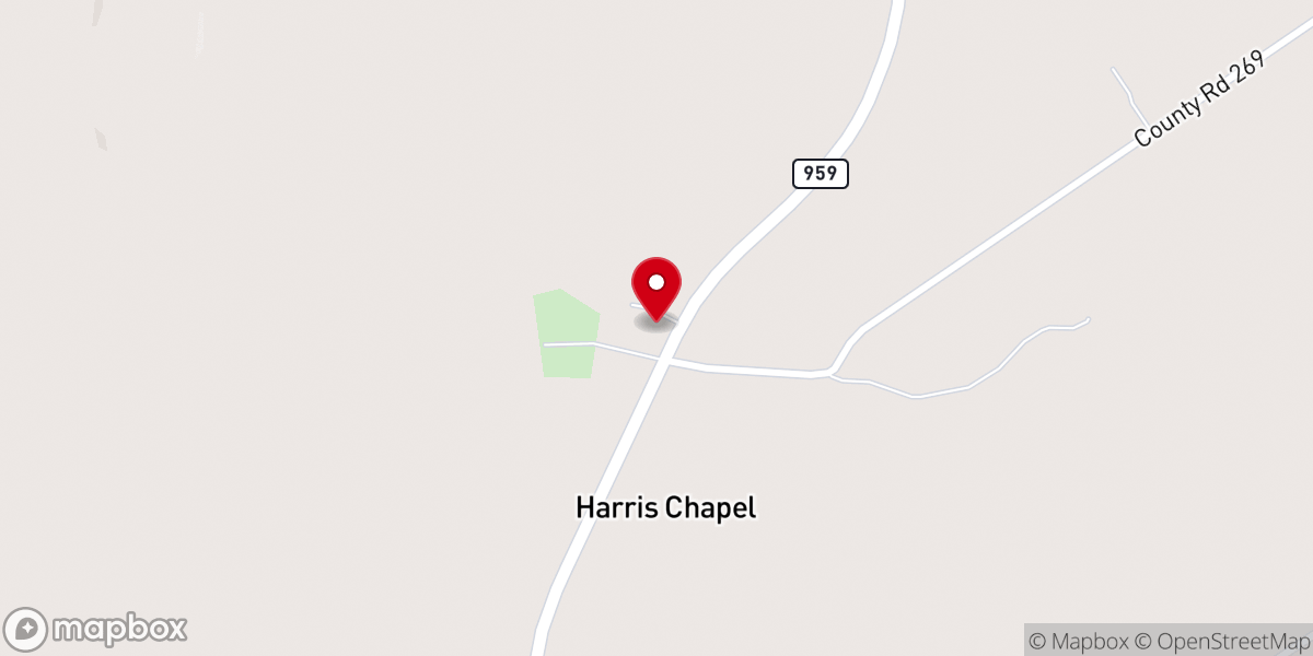Map showing location of Mt Zion Baptist Church