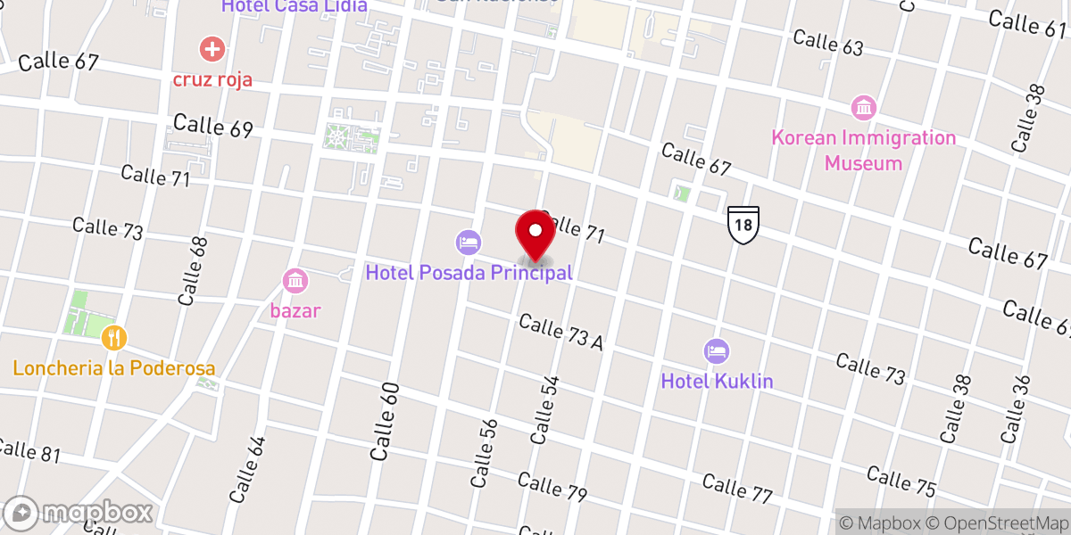 Map showing location of Iglesia Cristiana Bautista Reformada El León de Judá