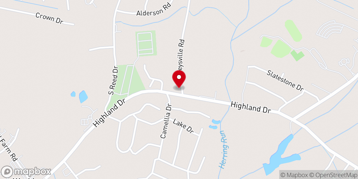 Map showing location of Cherry Run A.M.E. Zion Church