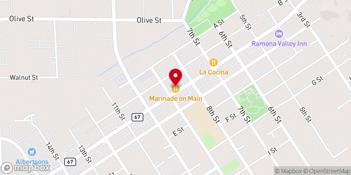 Map showing location of Marinade on Main