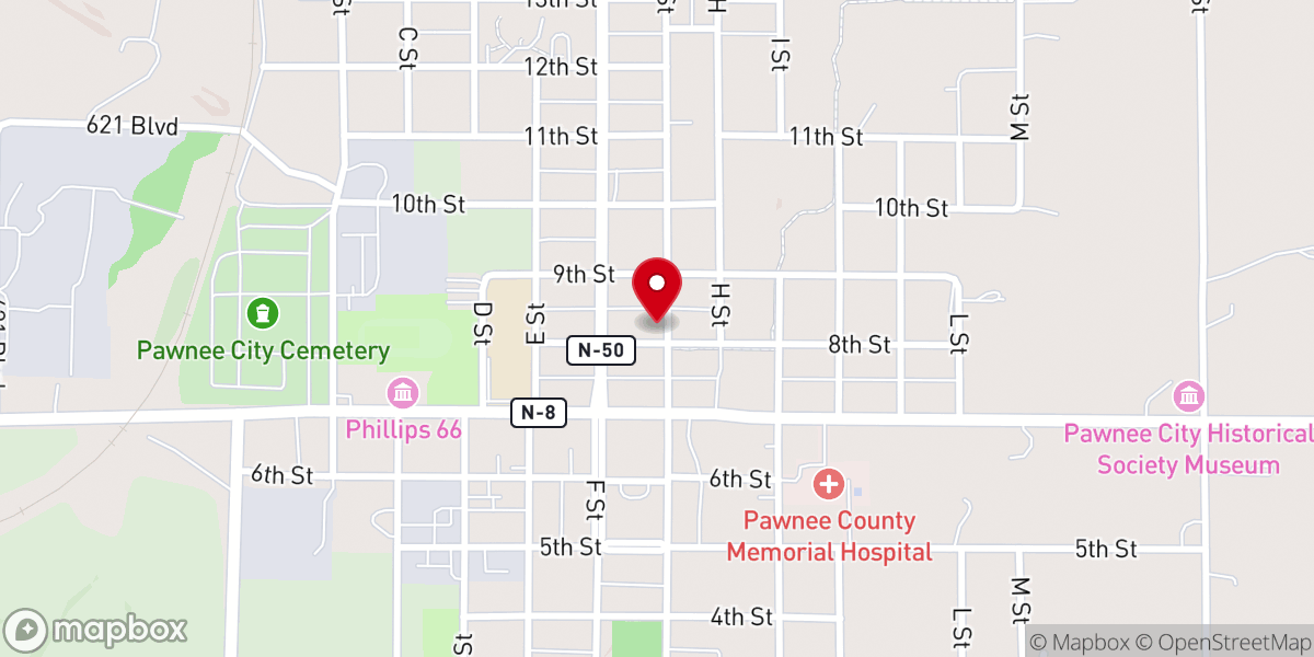 Map showing location of First United Presbyterian Church