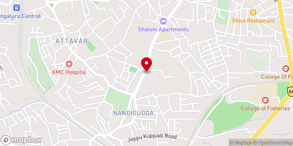 Map showing location of St. Anthony's Ashram