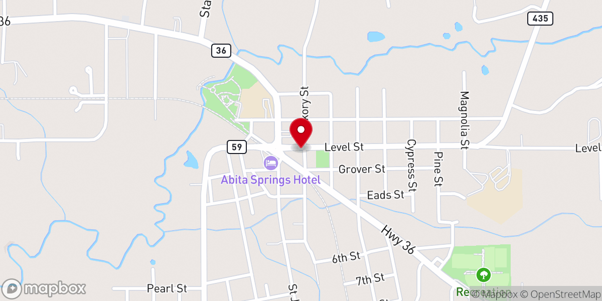 Map showing location of Abita Springs Cafe
