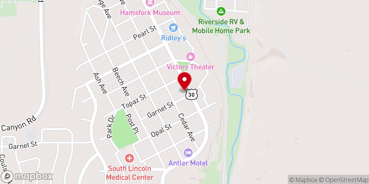 Map showing location of Grace Baptist Church