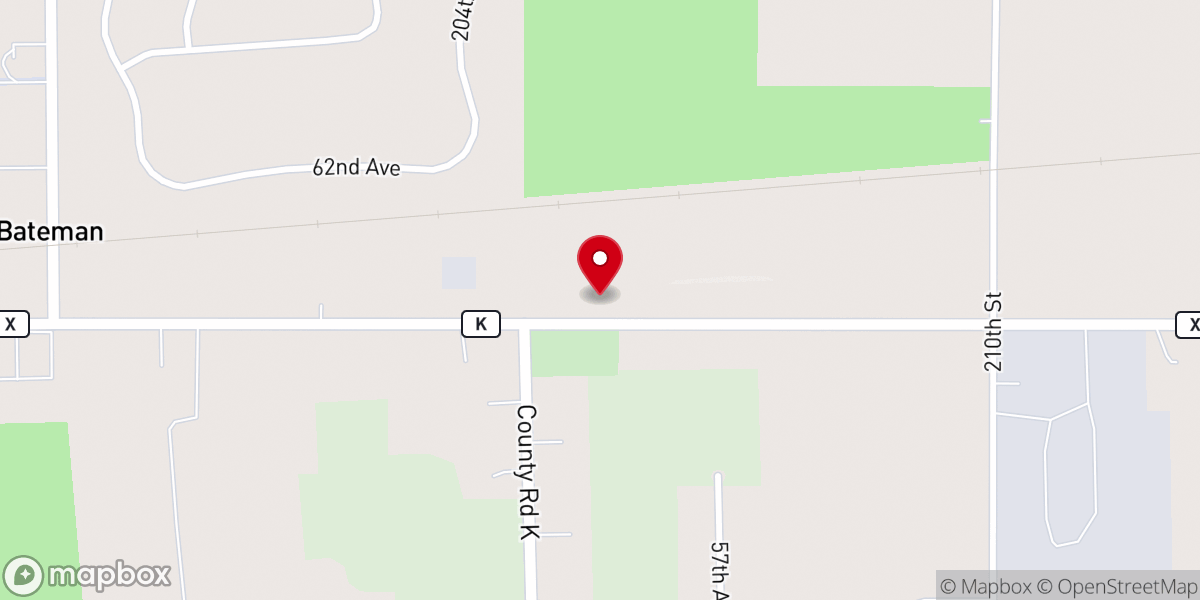 Map showing location of English Lutheran Church of Bateman