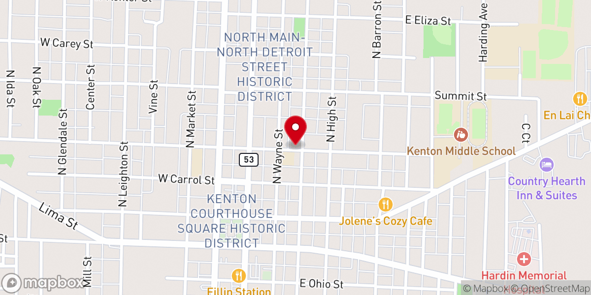 Map showing location of Immaculate Conception Catholic Church