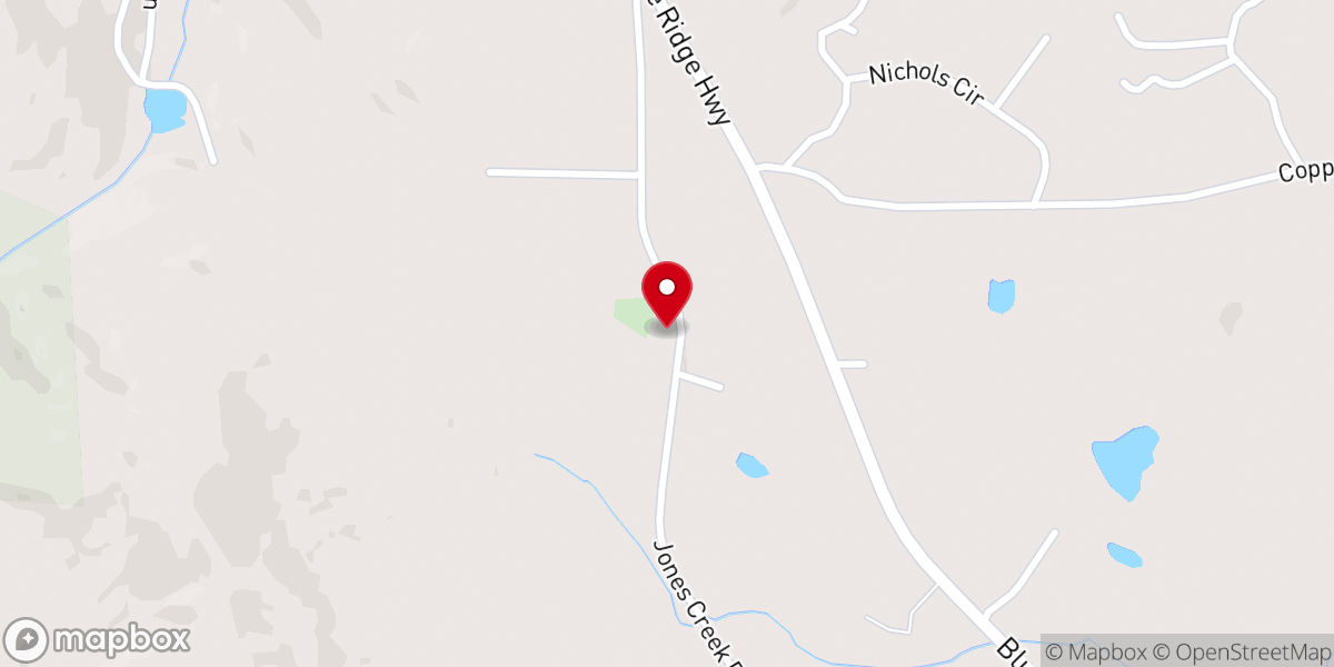 Map showing location of New Union Baptist Church