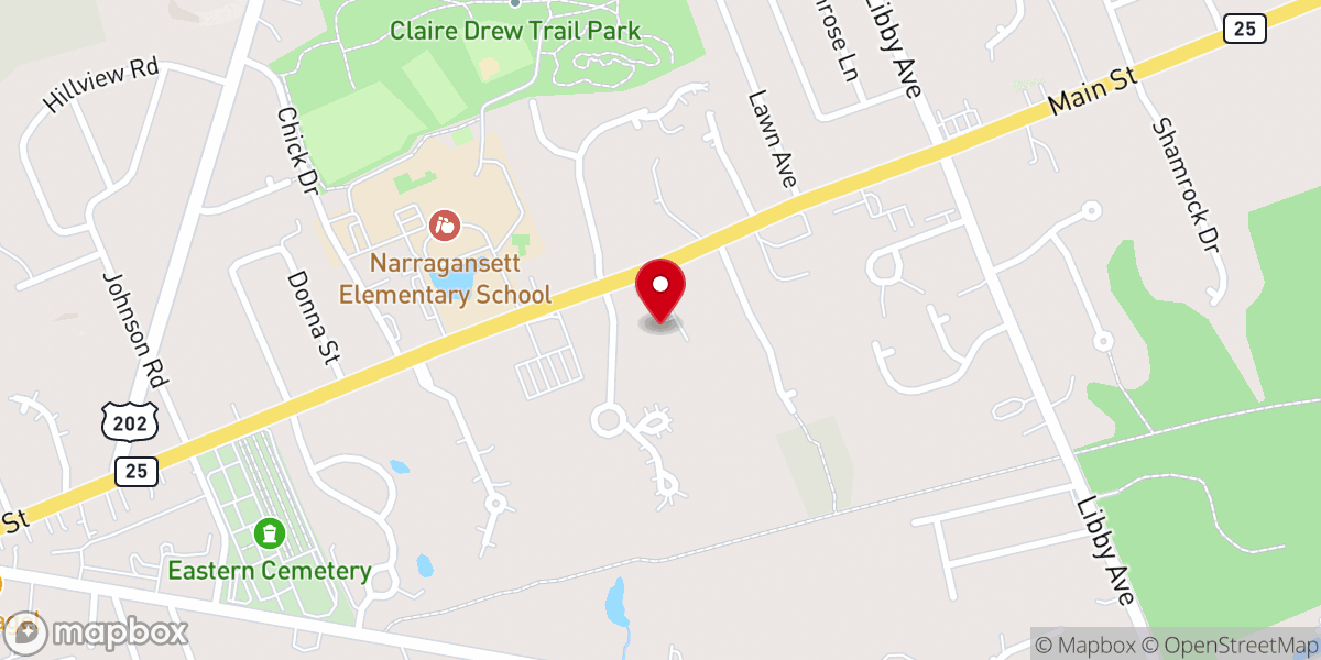 Map showing location of Galilee Baptist Church