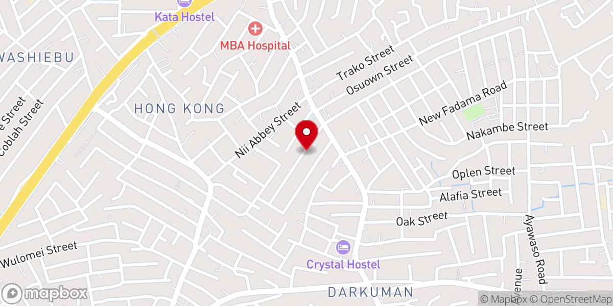 Map showing location of Darkuman Seventh-day Adventist Church