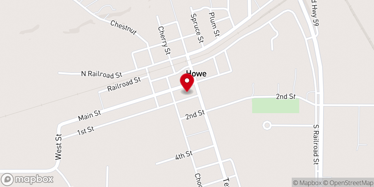 Map showing location of New Hope Church
