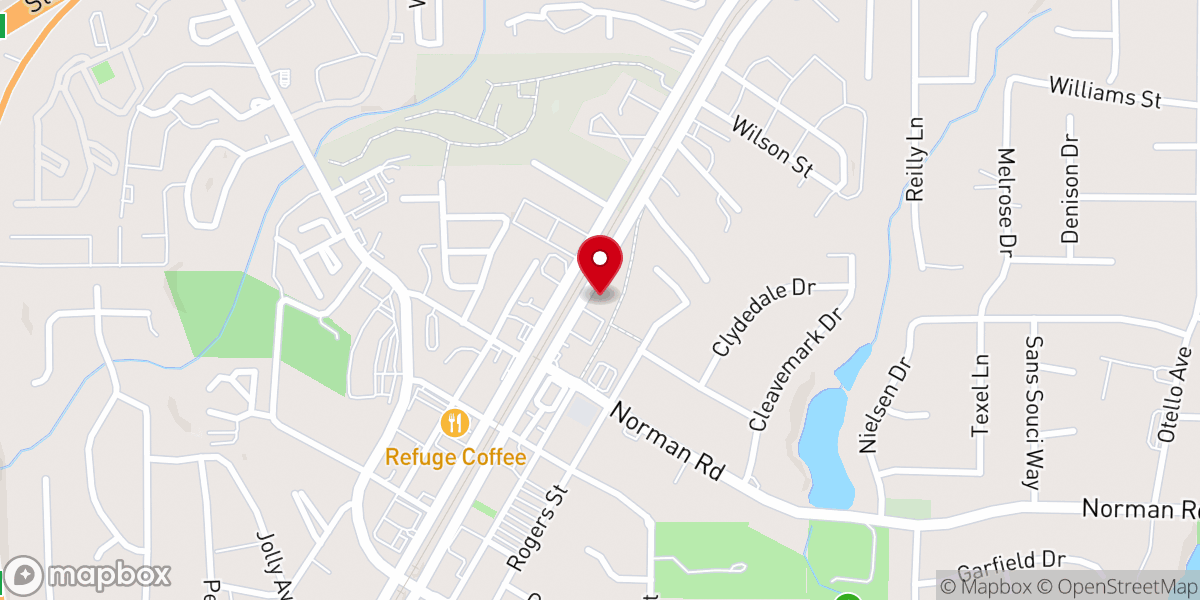 Map showing location of Clarkston First Baptist Church Family Life Center