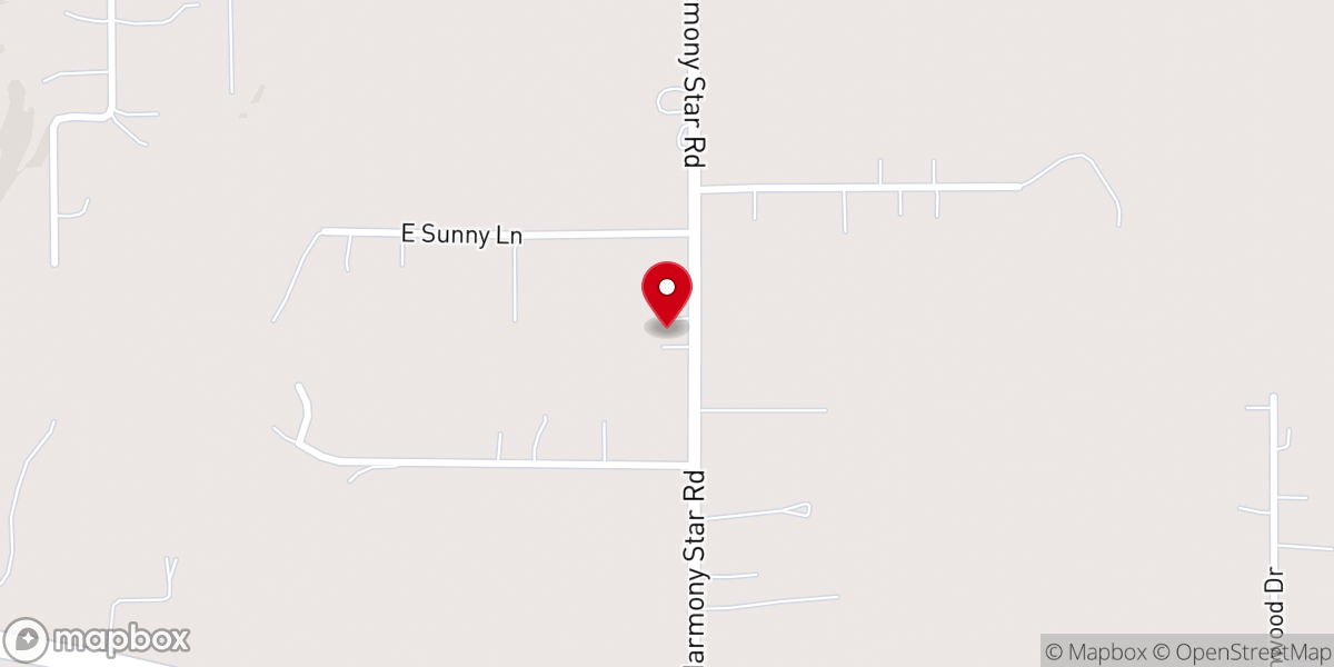 Map showing location of Midway Southern Baptist Church