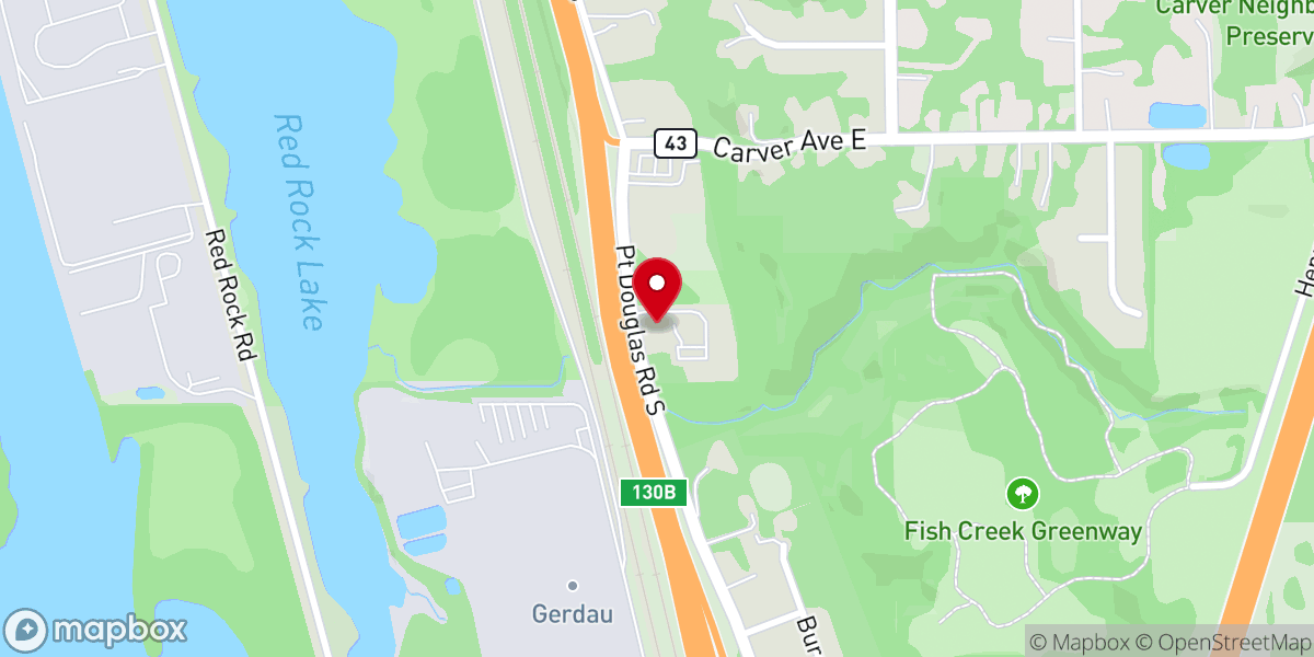 Map showing location of Oakwood Church