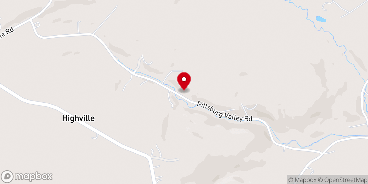 Map showing location of Salem Church