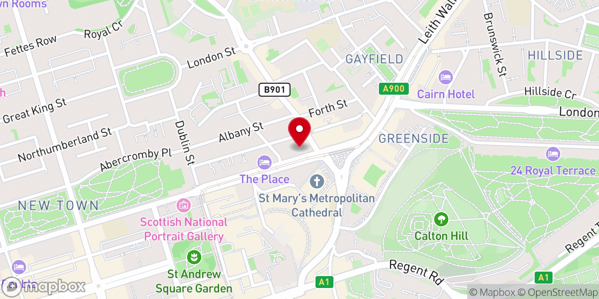 Map showing location of Ps & Gs (St Paul's & St George's) Church