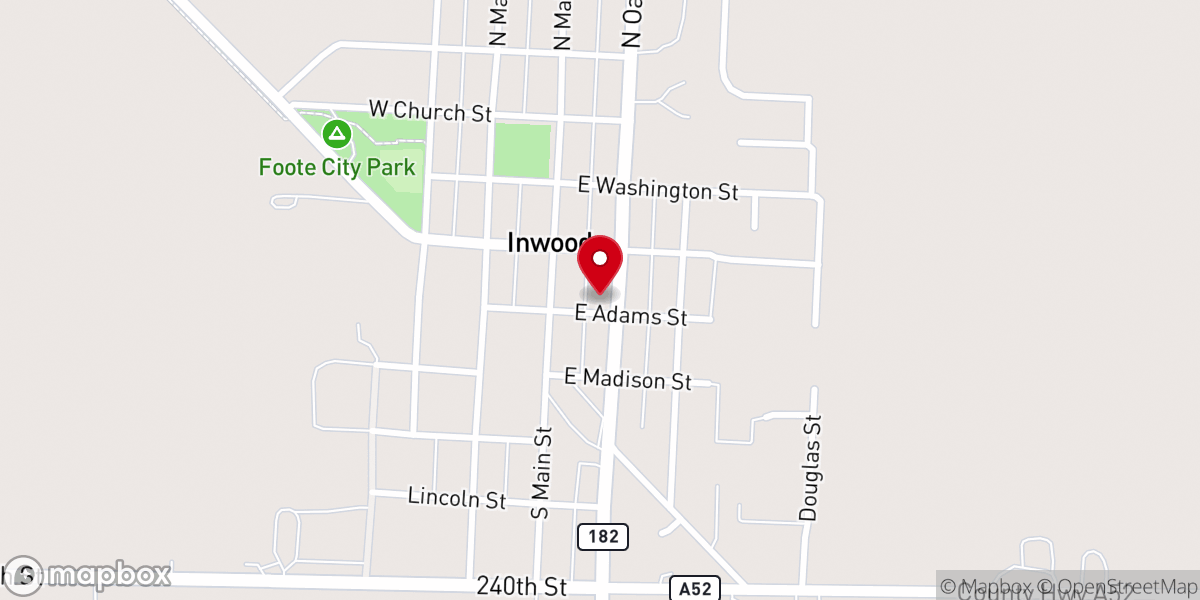 Map showing location of M.E. Church